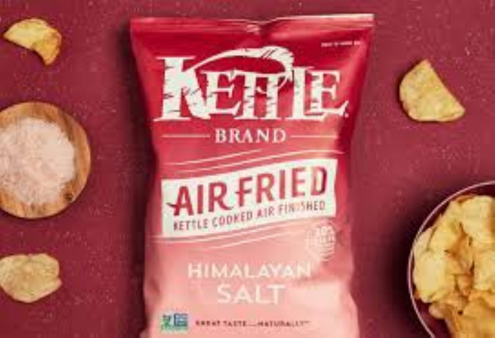 KETTLE COOKED CHIPS HIMALAYAN SALT 125G